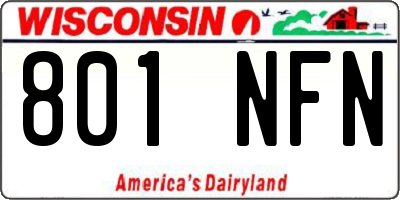 WI license plate 801NFN
