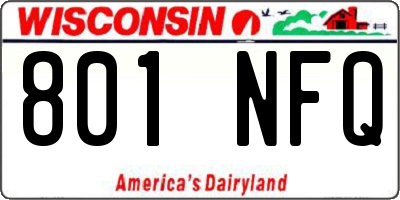 WI license plate 801NFQ