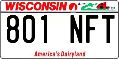 WI license plate 801NFT