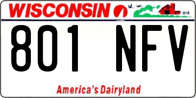 WI license plate 801NFV
