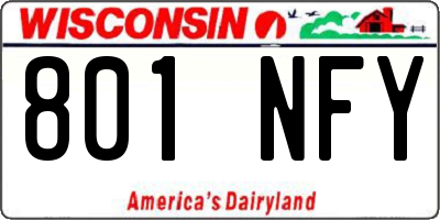 WI license plate 801NFY