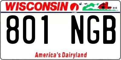 WI license plate 801NGB