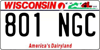 WI license plate 801NGC