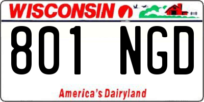 WI license plate 801NGD