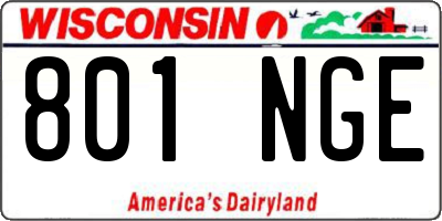 WI license plate 801NGE