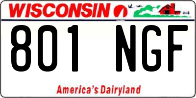 WI license plate 801NGF