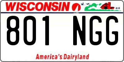 WI license plate 801NGG