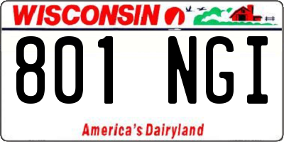 WI license plate 801NGI