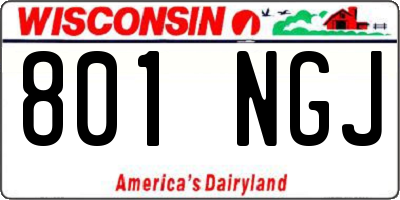 WI license plate 801NGJ