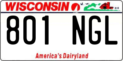 WI license plate 801NGL