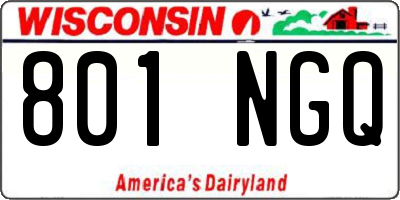 WI license plate 801NGQ