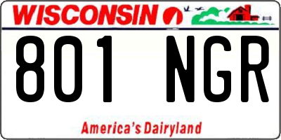 WI license plate 801NGR