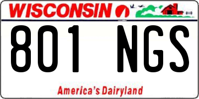 WI license plate 801NGS