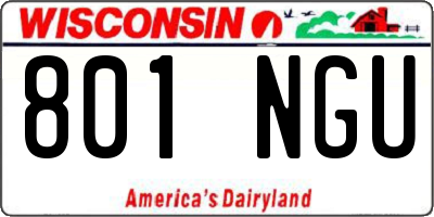 WI license plate 801NGU