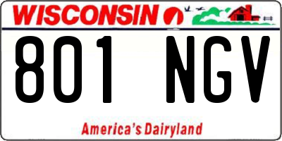 WI license plate 801NGV