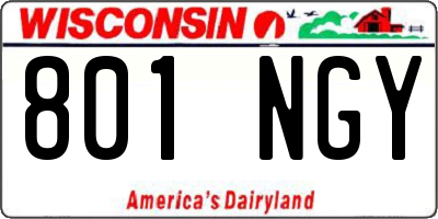 WI license plate 801NGY