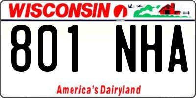 WI license plate 801NHA