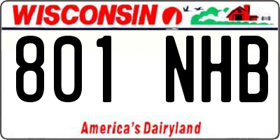 WI license plate 801NHB