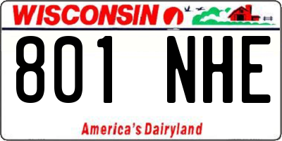 WI license plate 801NHE
