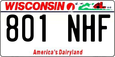 WI license plate 801NHF