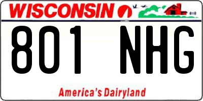 WI license plate 801NHG