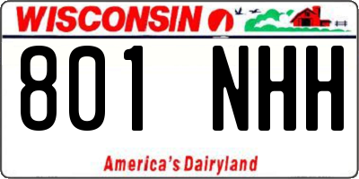 WI license plate 801NHH