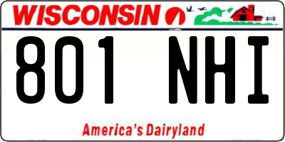 WI license plate 801NHI