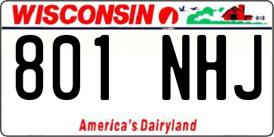WI license plate 801NHJ
