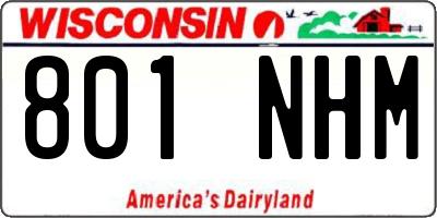 WI license plate 801NHM