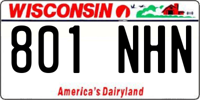 WI license plate 801NHN