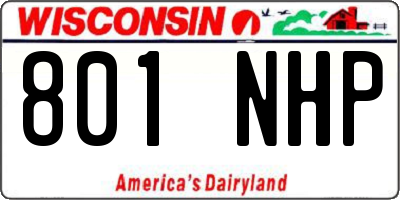 WI license plate 801NHP