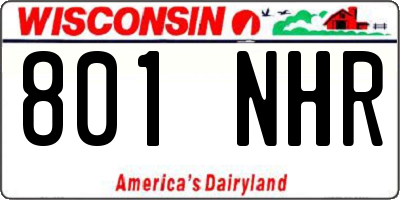 WI license plate 801NHR