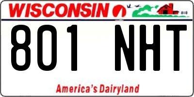 WI license plate 801NHT