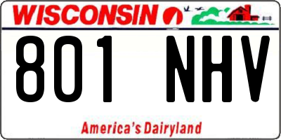 WI license plate 801NHV