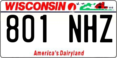 WI license plate 801NHZ