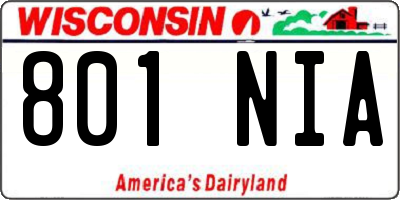 WI license plate 801NIA