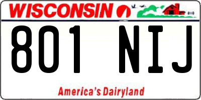 WI license plate 801NIJ