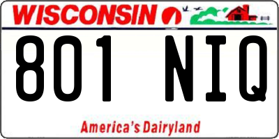 WI license plate 801NIQ