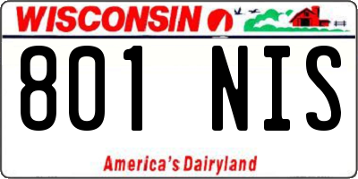 WI license plate 801NIS