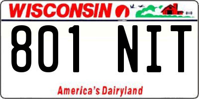 WI license plate 801NIT