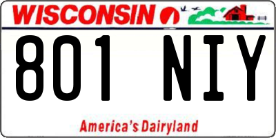 WI license plate 801NIY