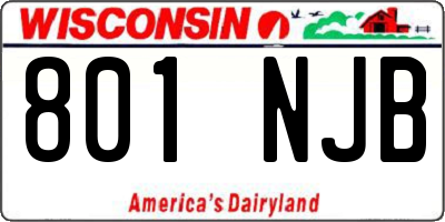 WI license plate 801NJB
