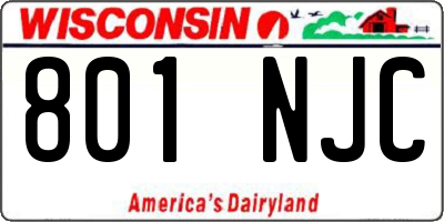 WI license plate 801NJC