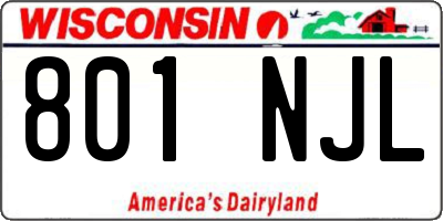 WI license plate 801NJL