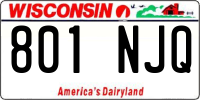 WI license plate 801NJQ