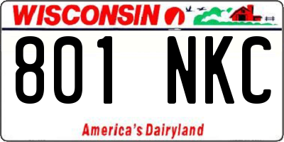 WI license plate 801NKC