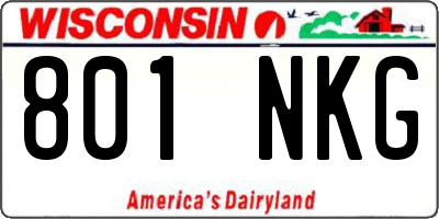 WI license plate 801NKG