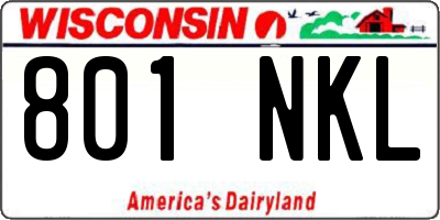WI license plate 801NKL