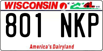 WI license plate 801NKP