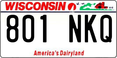 WI license plate 801NKQ